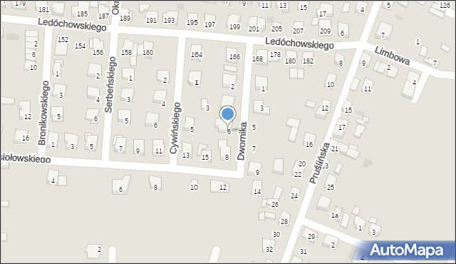 Ostrów Wielkopolski, Dwornika Józefa, 6, mapa Ostrów Wielkopolski