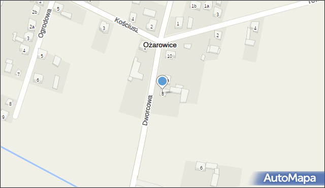 Ożarowice, Dworcowa, 8, mapa Ożarowice