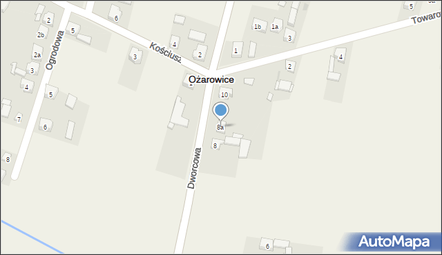 Ożarowice, Dworcowa, 8a, mapa Ożarowice