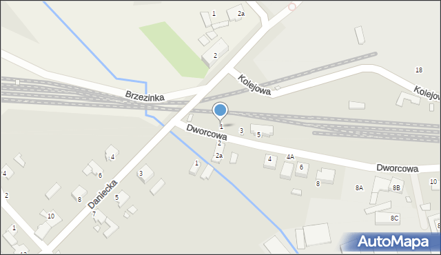 Ozimek, Dworcowa, 1, mapa Ozimek