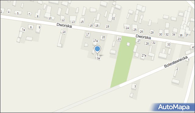 Parcice, Dworska, 21, mapa Parcice