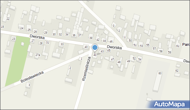 Parcice, Dworska, 41, mapa Parcice