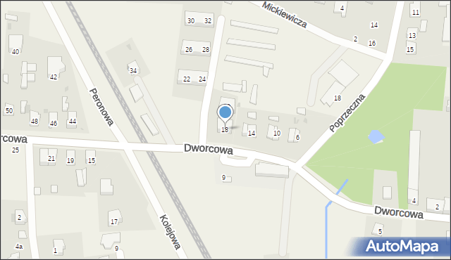 Pęgów, Dworcowa, 18, mapa Pęgów