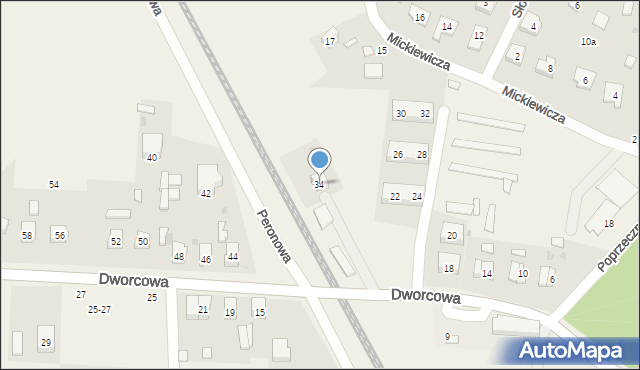 Pęgów, Dworcowa, 34, mapa Pęgów