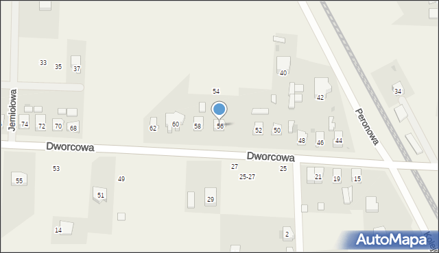 Pęgów, Dworcowa, 56, mapa Pęgów