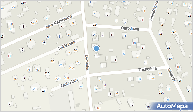 Piaseczno, Dworska, 13, mapa Piaseczno