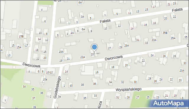 Piastów, Dworcowa, 25, mapa Piastów