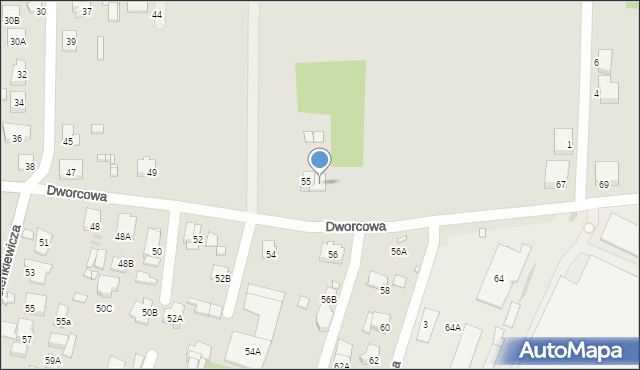 Piastów, Dworcowa, 55A, mapa Piastów