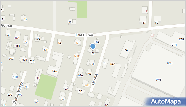 Piastów, Dworcowa, 58, mapa Piastów