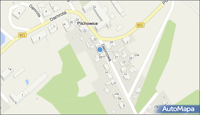 Pilchowice, Dworcowa, 16, mapa Pilchowice