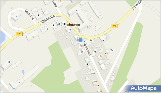 Pilchowice, Dworcowa, 18, mapa Pilchowice