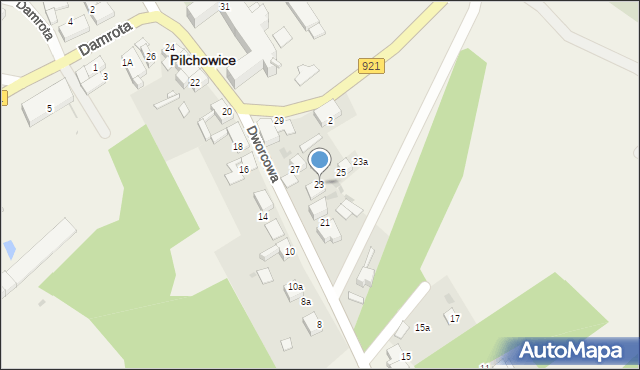 Pilchowice, Dworcowa, 23, mapa Pilchowice