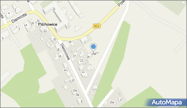 Pilchowice, Dworcowa, 23a, mapa Pilchowice