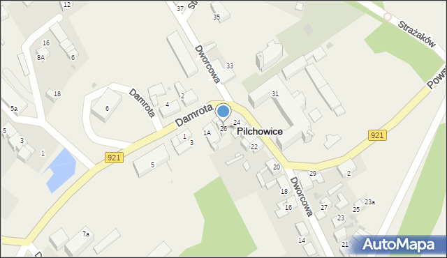 Pilchowice, Dworcowa, 26, mapa Pilchowice