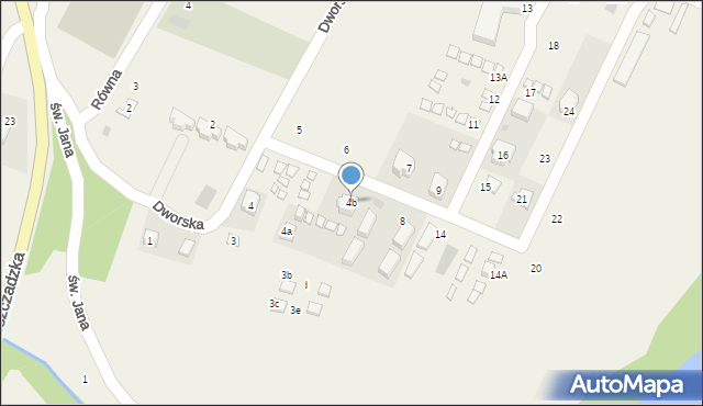 Polańczyk, Dworska, 4b, mapa Polańczyk