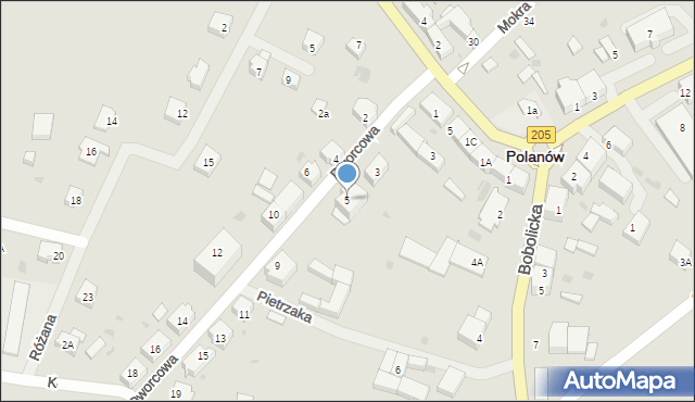 Polanów, Dworcowa, 5, mapa Polanów