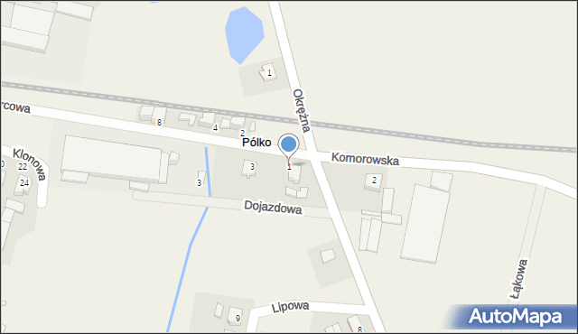 Pólko, Dworcowa, 1, mapa Pólko