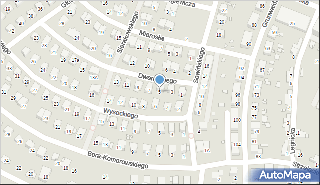 Prudnik, Dwernickiego Józefa, gen., 5, mapa Prudnik