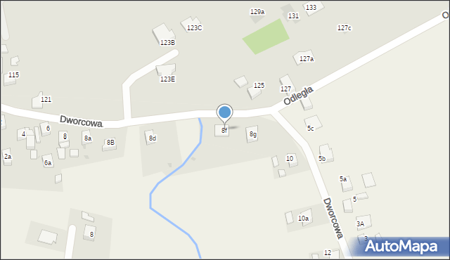 Przegędza, Dworcowa, 8f, mapa Przegędza