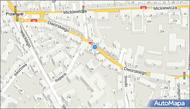 Przemyśl, Dworskiego Aleksandra, 12, mapa Przemyśla