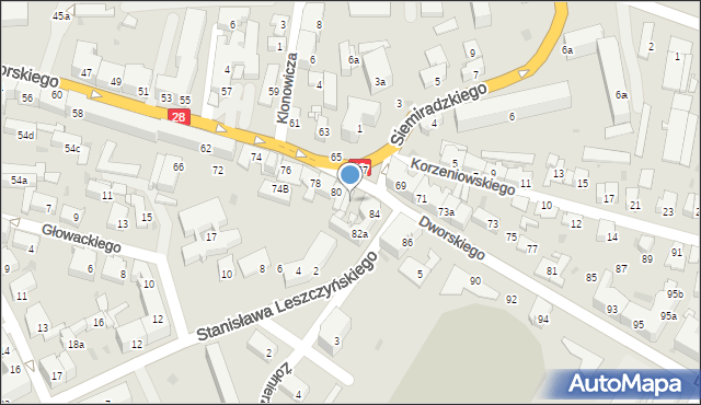 Przemyśl, Dworskiego Aleksandra, 82, mapa Przemyśla