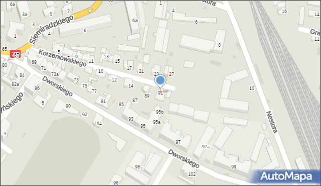 Przemyśl, Dworskiego Aleksandra, 91, mapa Przemyśla