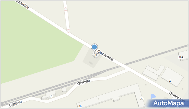 Przytoczna, Dworcowa, 5A, mapa Przytoczna