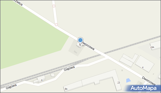 Przytoczna, Dworcowa, 5B, mapa Przytoczna