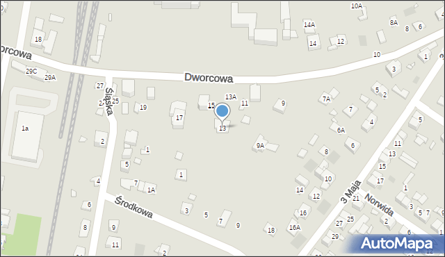 Puszczykowo, Dworcowa, 13, mapa Puszczykowo