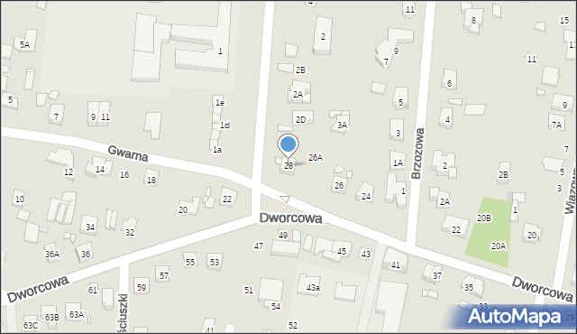 Puszczykowo, Dworcowa, 28, mapa Puszczykowo