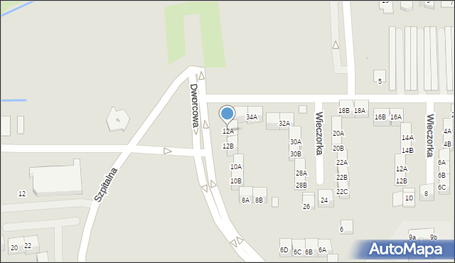 Pyskowice, Dworcowa, 12A, mapa Pyskowice
