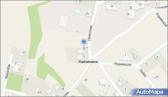 Radostowice, Dworcowa, 53, mapa Radostowice