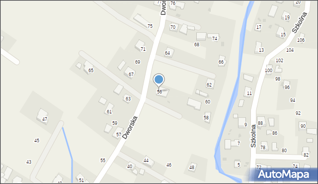 Rogi, Dworska, 56, mapa Rogi