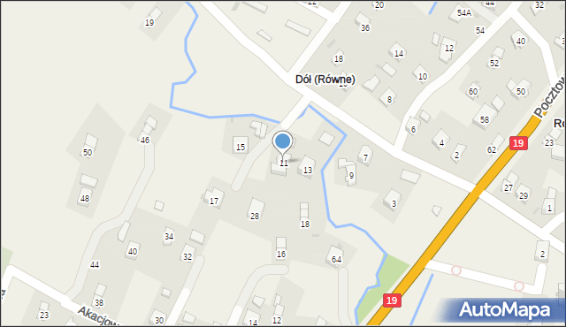 Równe, Dworska, 11, mapa Równe