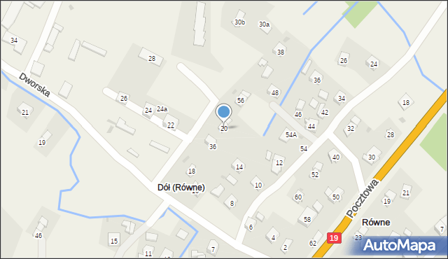 Równe, Dworska, 20, mapa Równe