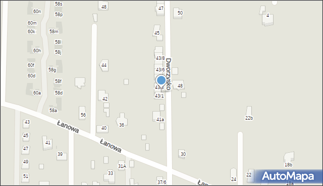 Rzeszów, Dworzysko, 43/2, mapa Rzeszów