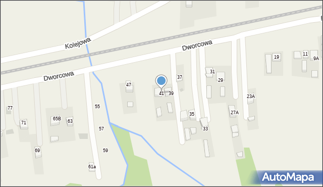 Rzezawa, Dworcowa, 41, mapa Rzezawa