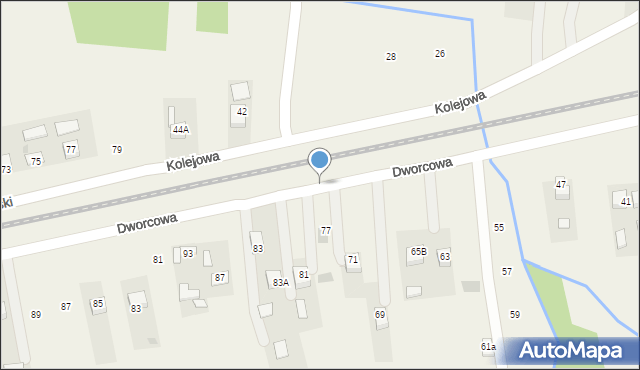 Rzezawa, Dworcowa, 77, mapa Rzezawa