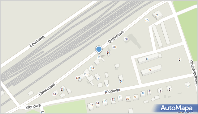 Sędziszów, Dworcowa, 11, mapa Sędziszów