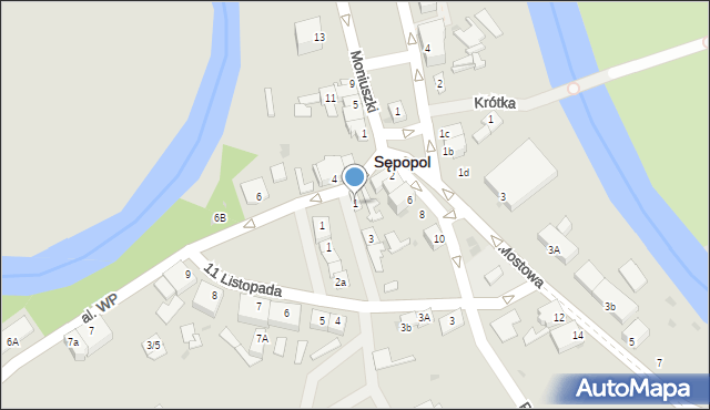 Sępopol, Dworcowa, 1, mapa Sępopol