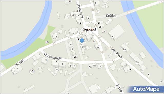 Sępopol, Dworcowa, 3, mapa Sępopol