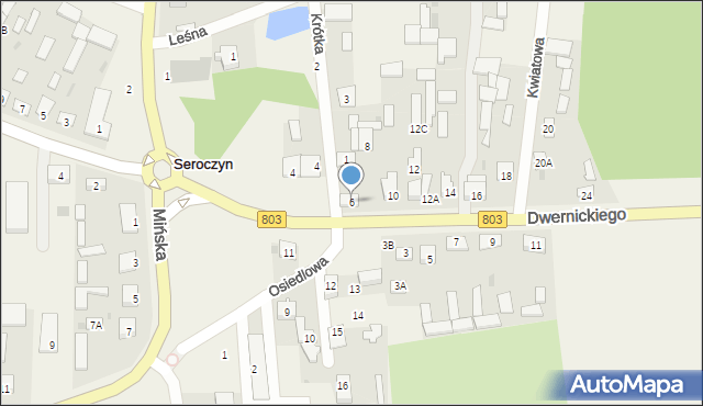 Seroczyn, Dwernickiego Józefa, gen., 6, mapa Seroczyn