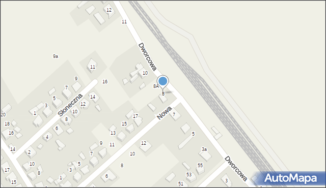 Sieraków Śląski, Dworcowa, 8, mapa Sieraków Śląski