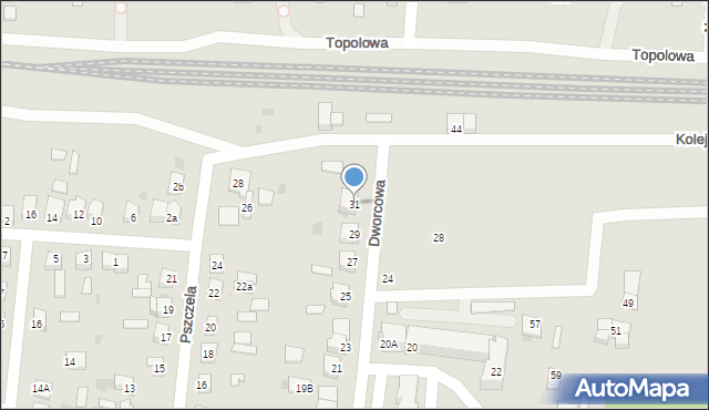 Skępe, Dworcowa, 31, mapa Skępe