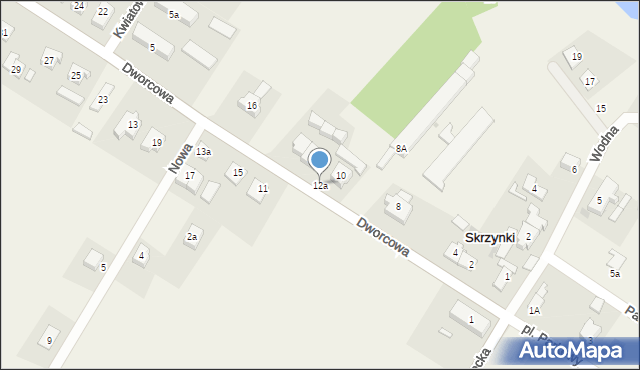 Skrzynki, Dworcowa, 12a, mapa Skrzynki