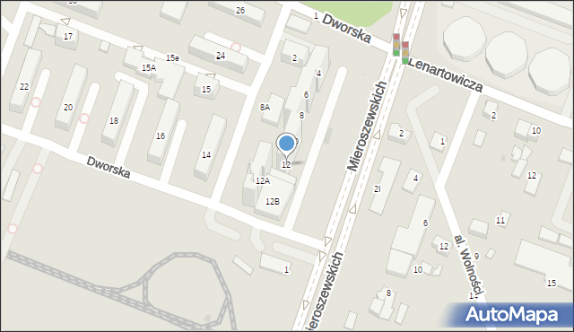 Sosnowiec, Dworska, 12, mapa Sosnowca
