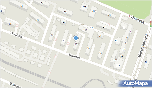 Sosnowiec, Dworska, 18, mapa Sosnowca