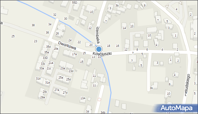 Stare Babice, Dworkowa, 11, mapa Stare Babice