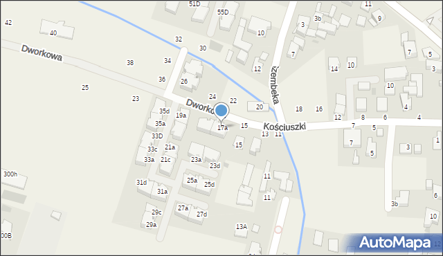 Stare Babice, Dworkowa, 17a, mapa Stare Babice