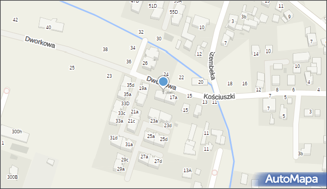 Stare Babice, Dworkowa, 17d, mapa Stare Babice